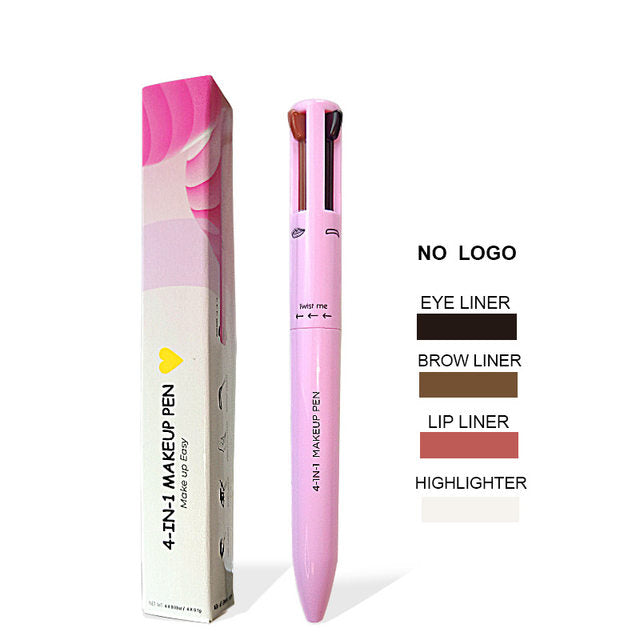 Makeup Pen 4 In 1 Eyebrow Pencil Waterproof Long Lasting Easy Color